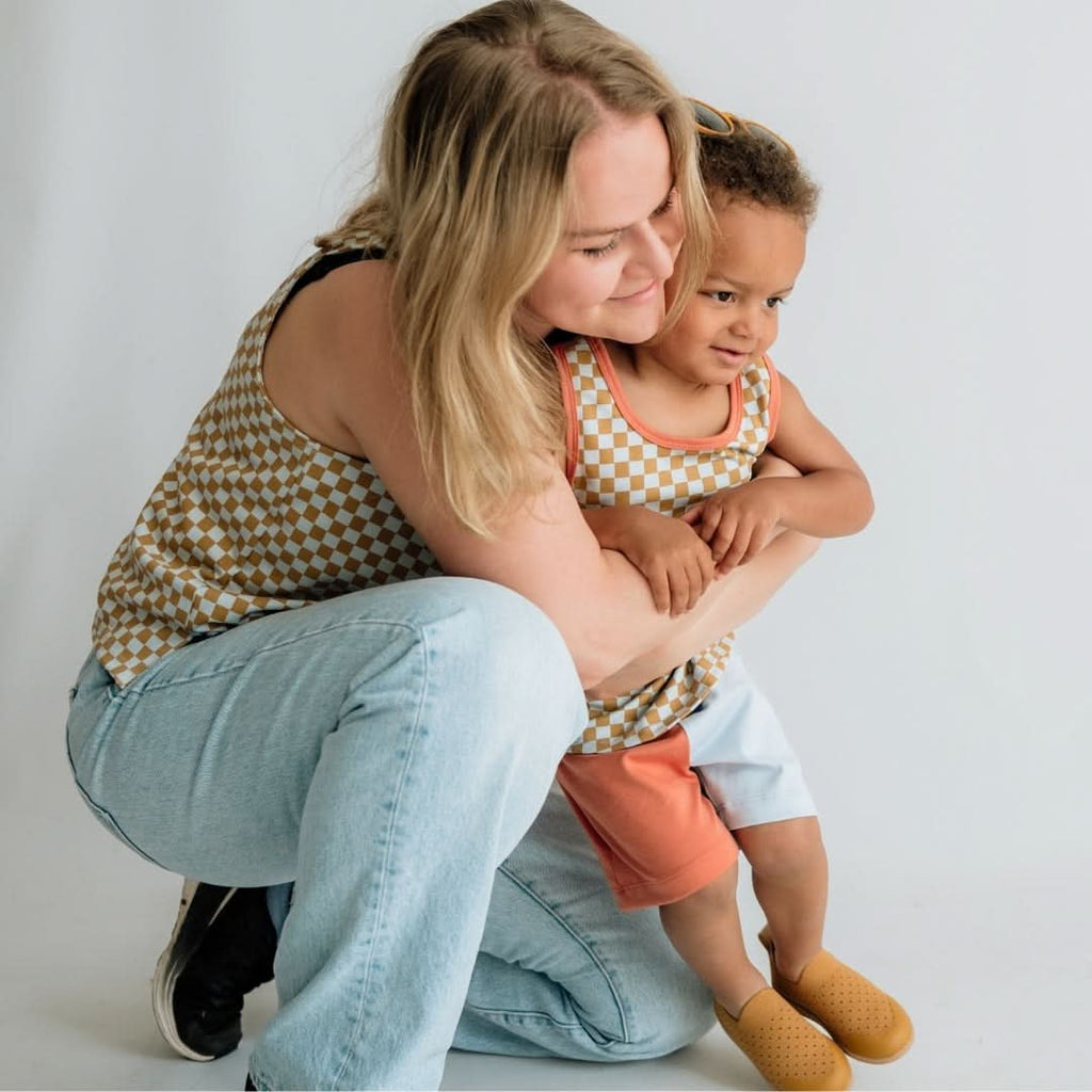 Kids' Bamboo Racerback Tank | Rainbow Stripe