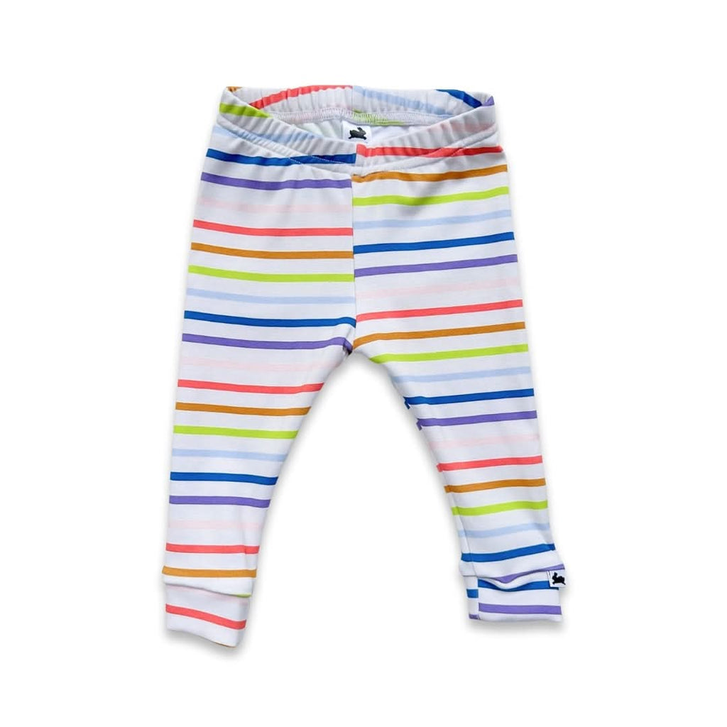 Baby Bamboo Leggings | Rainbow Stripe