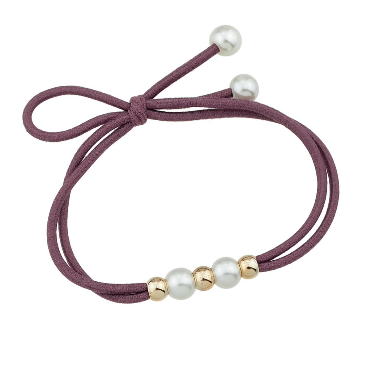 Pearl Metal Beads Elastic Bowknot Hair Ties Ropes Women Girls Hair Accessories