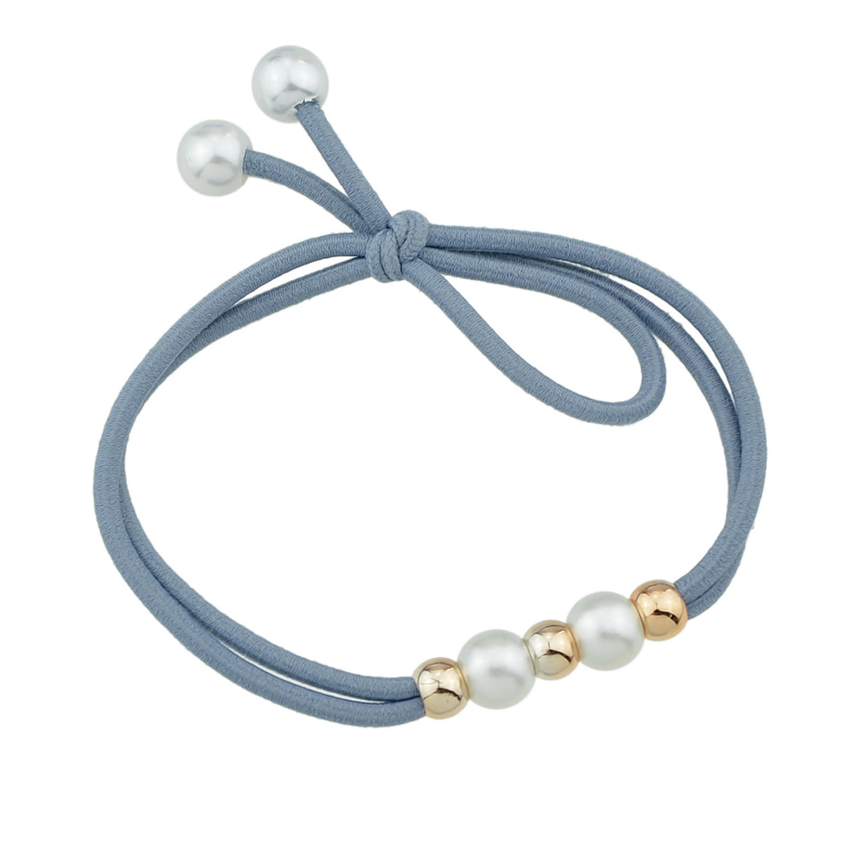 Pearl Metal Beads Elastic Bowknot Hair Ties Ropes Women Girls Hair Accessories