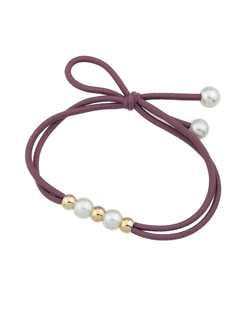 Pearl Metal Beads Elastic Bowknot Hair Ties Ropes Women Girls Hair Accessories