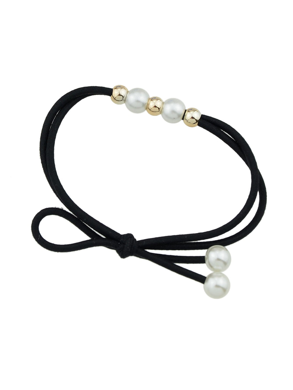 Pearl Metal Beads Elastic Bowknot Hair Ties Ropes Women Girls Hair Accessories