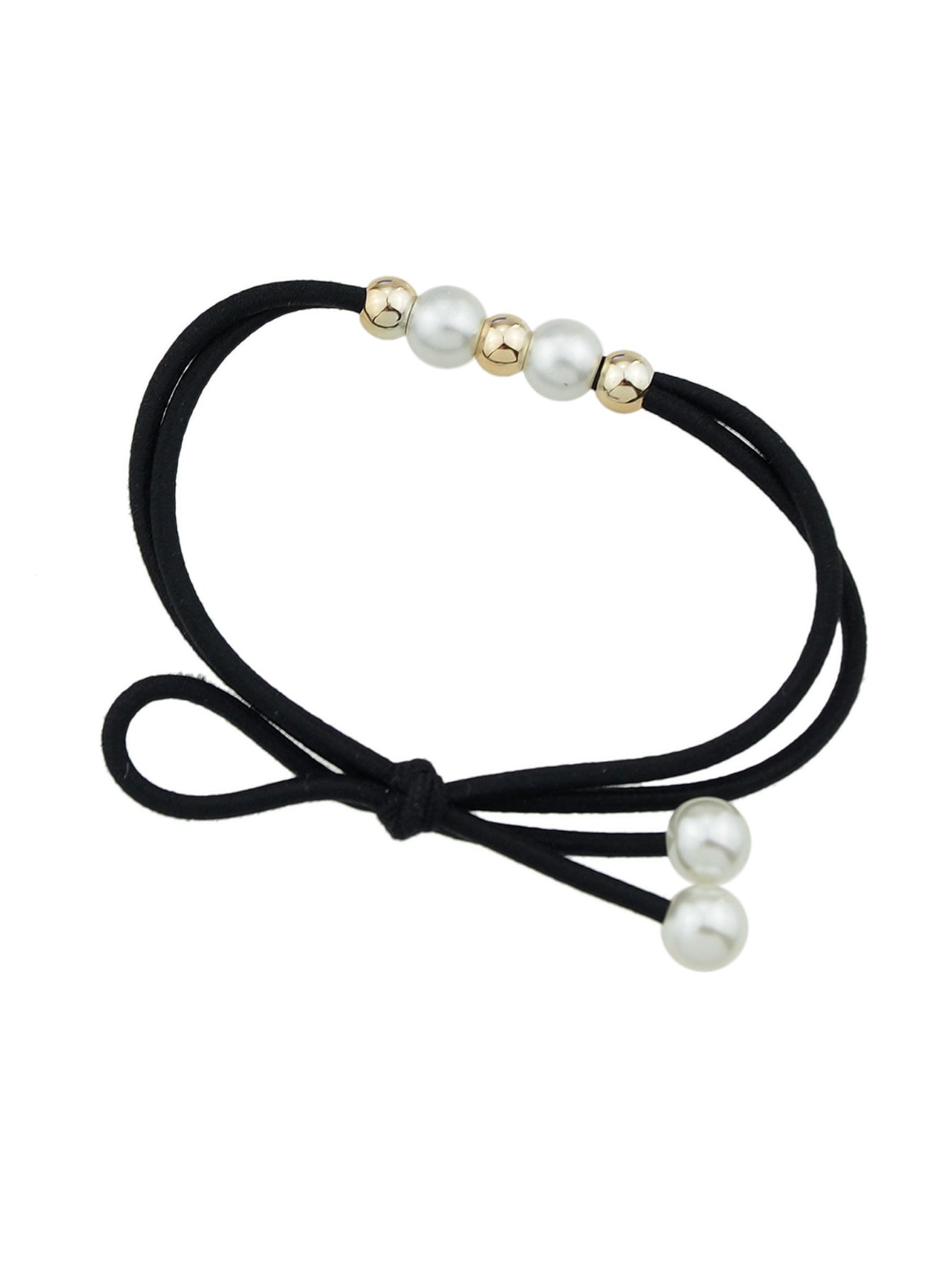 Pearl Metal Beads Elastic Bowknot Hair Ties Ropes Women Girls Hair Accessories