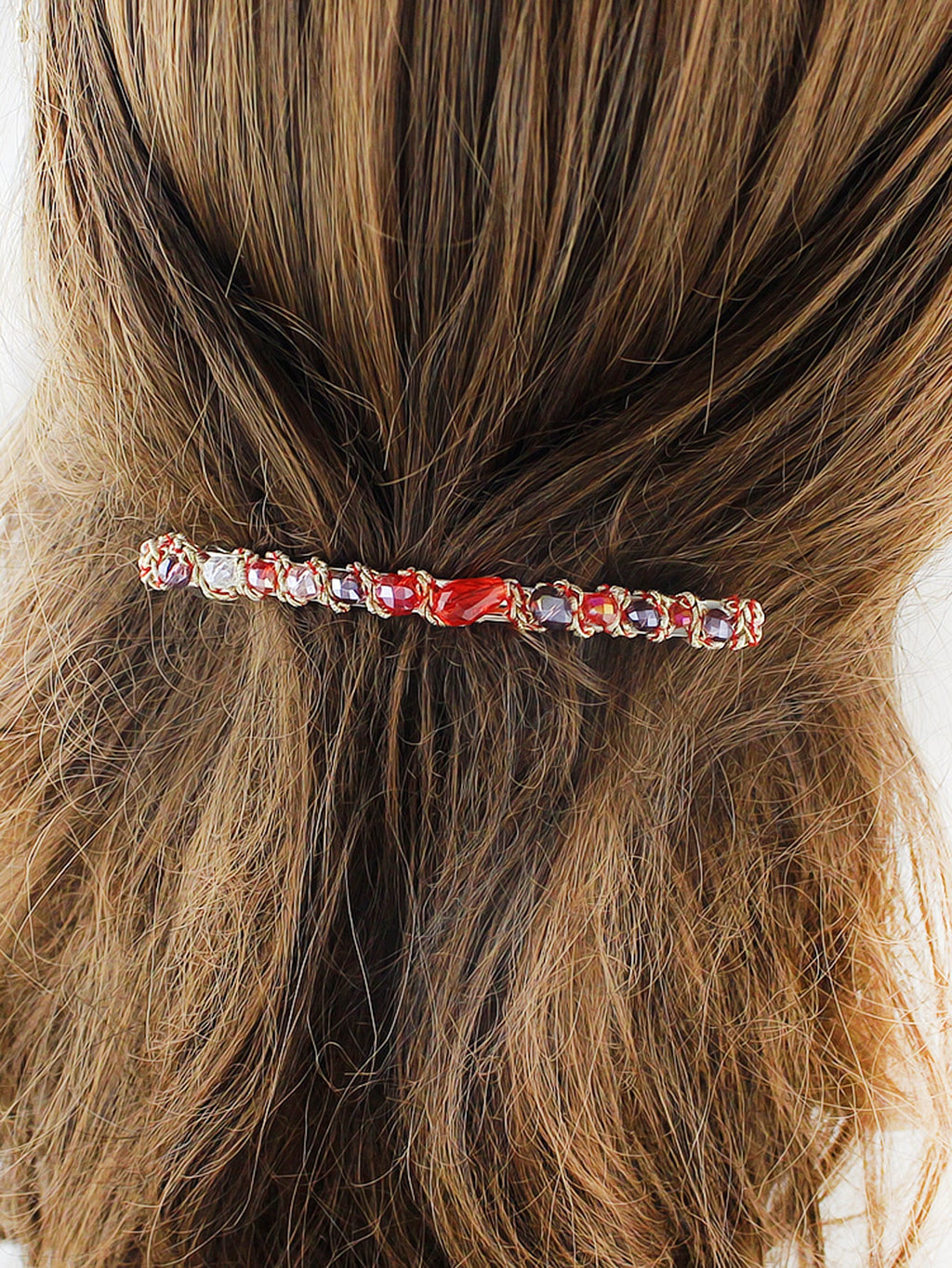 Luxury Handmade Colorful Acrylic Beads Hair Clips Barrette Girl Hair Accessories