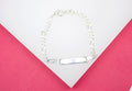 Rhodium Filled Dainty Plate Kid Bracelet