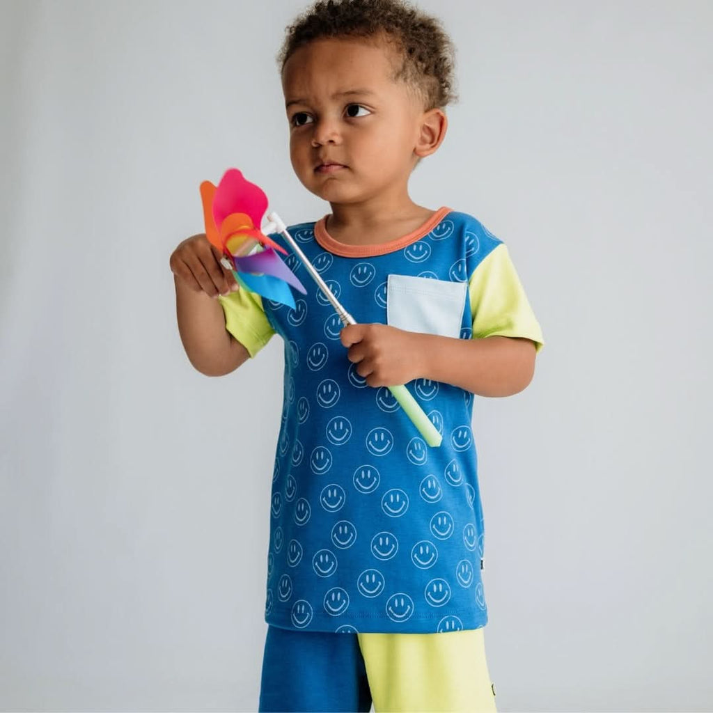 Baby/Kids' Bamboo Pocket T-Shirt | Berry Stripe