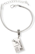 Emerald Park Jewelry Post Card I Love You Snake Chain Charm Bracelet