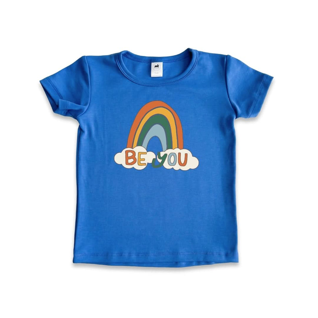 Baby/Kids Graphic Bamboo T-Shirt | Be You On Classic Blue