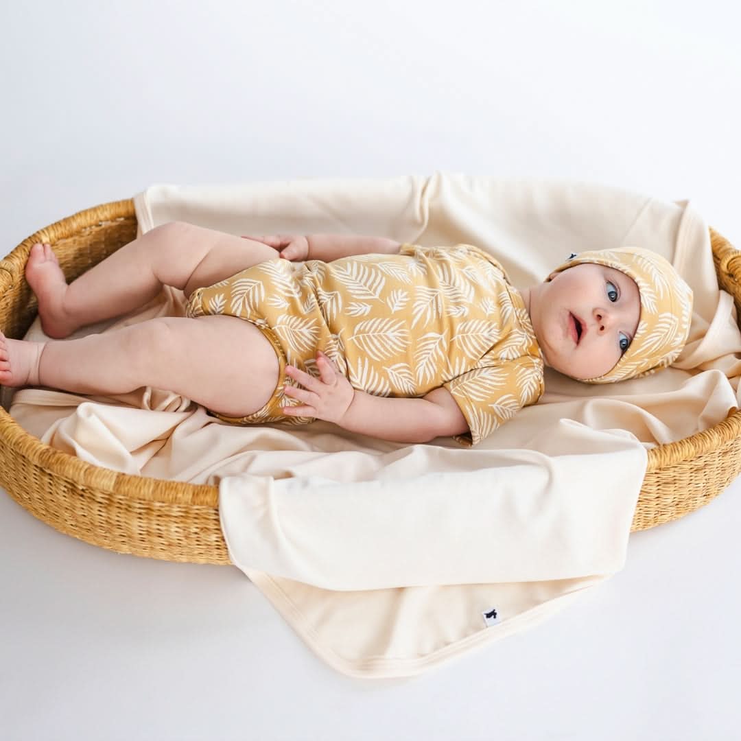 Baby Bamboo Onesie | Palm Fronds