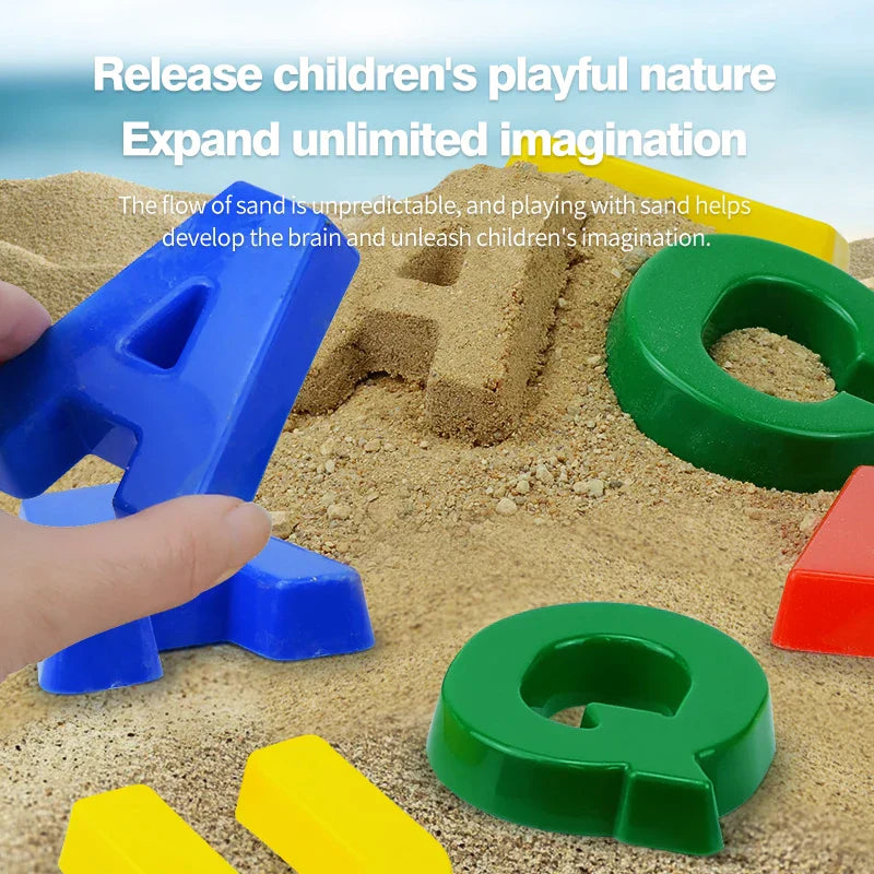 Alphabet Sand Molds Educational Beach Toys (26pcs)