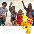 Bubble Gun Rocket 29 Hole Automatic Soap Bubbles Machine