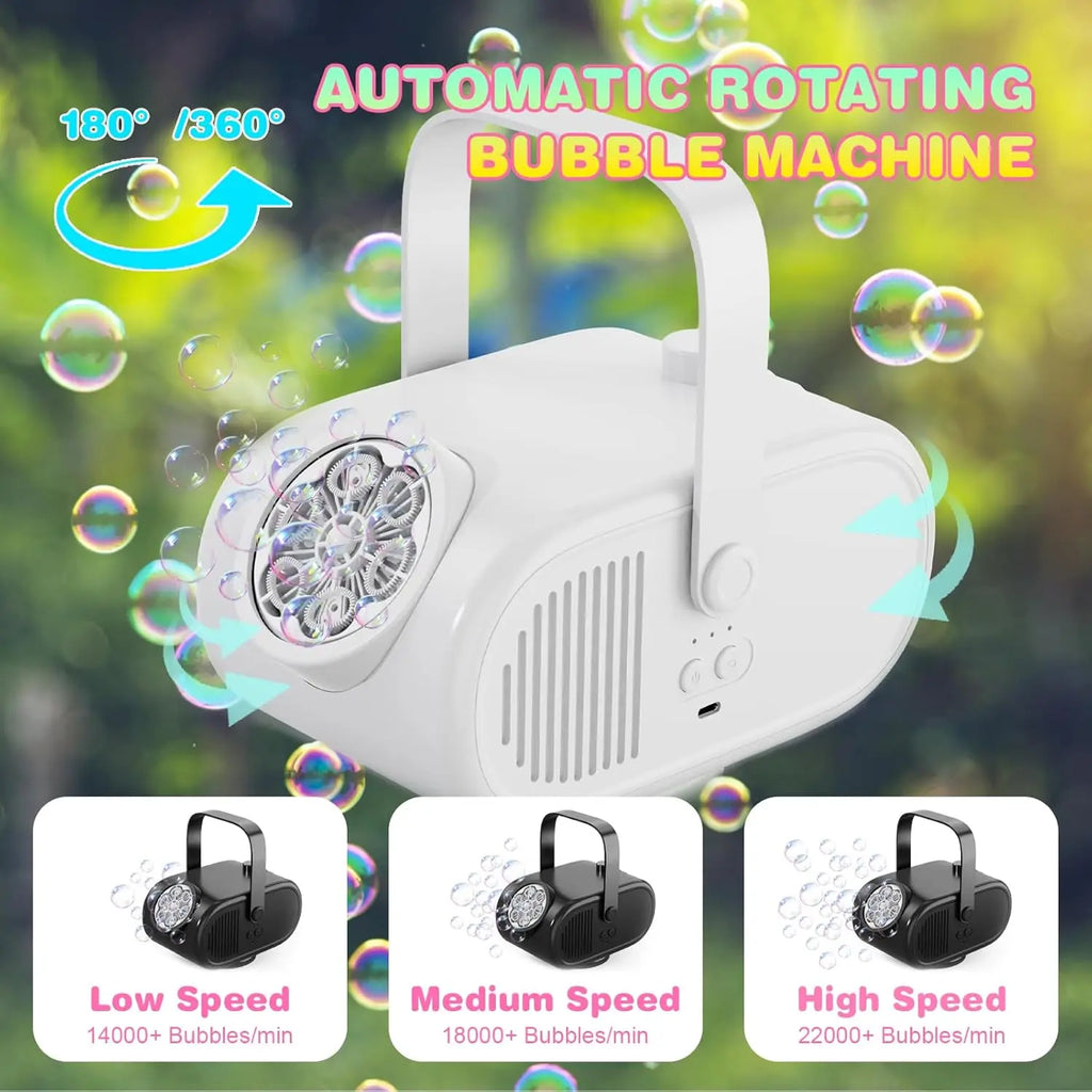 Bubble Machine Automatic Bubble Blower for Kids Outdoor Fun