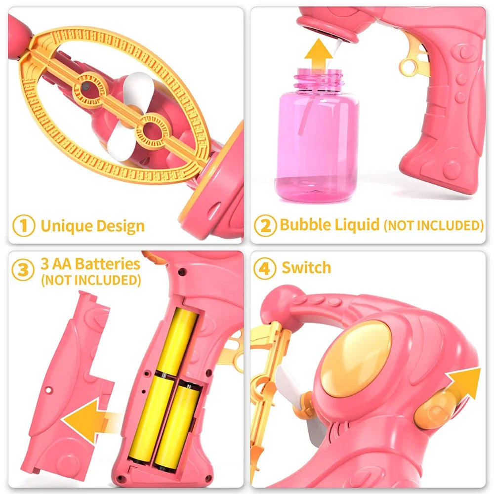 Bubbles Machine Electric Bubble Gun Automatic Kids Toy