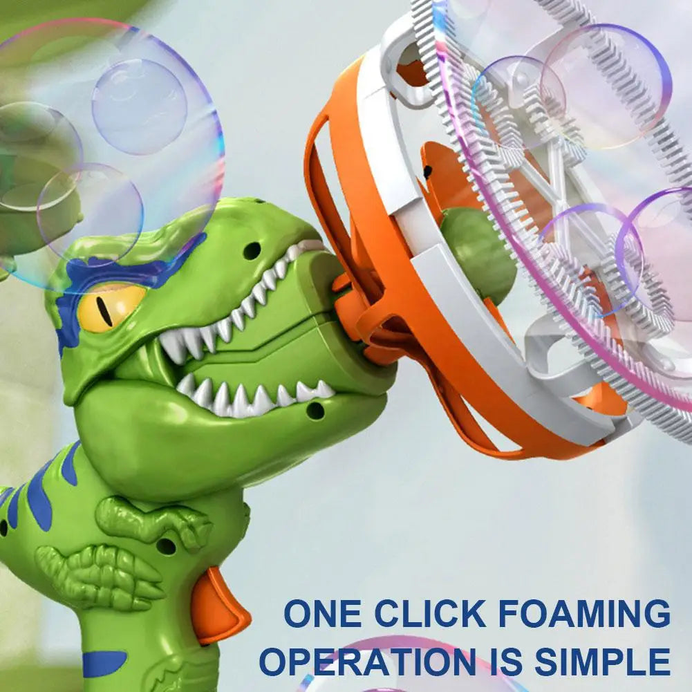 Dinosaur Bubble Gun Toy - 2 In 1 Electric Bubbles For Kids
