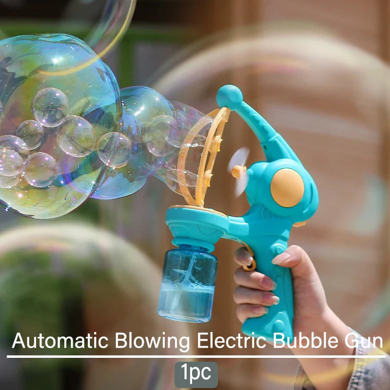Fully Automatic Bubble Machine Rocket Soap Bubble Gun Pack