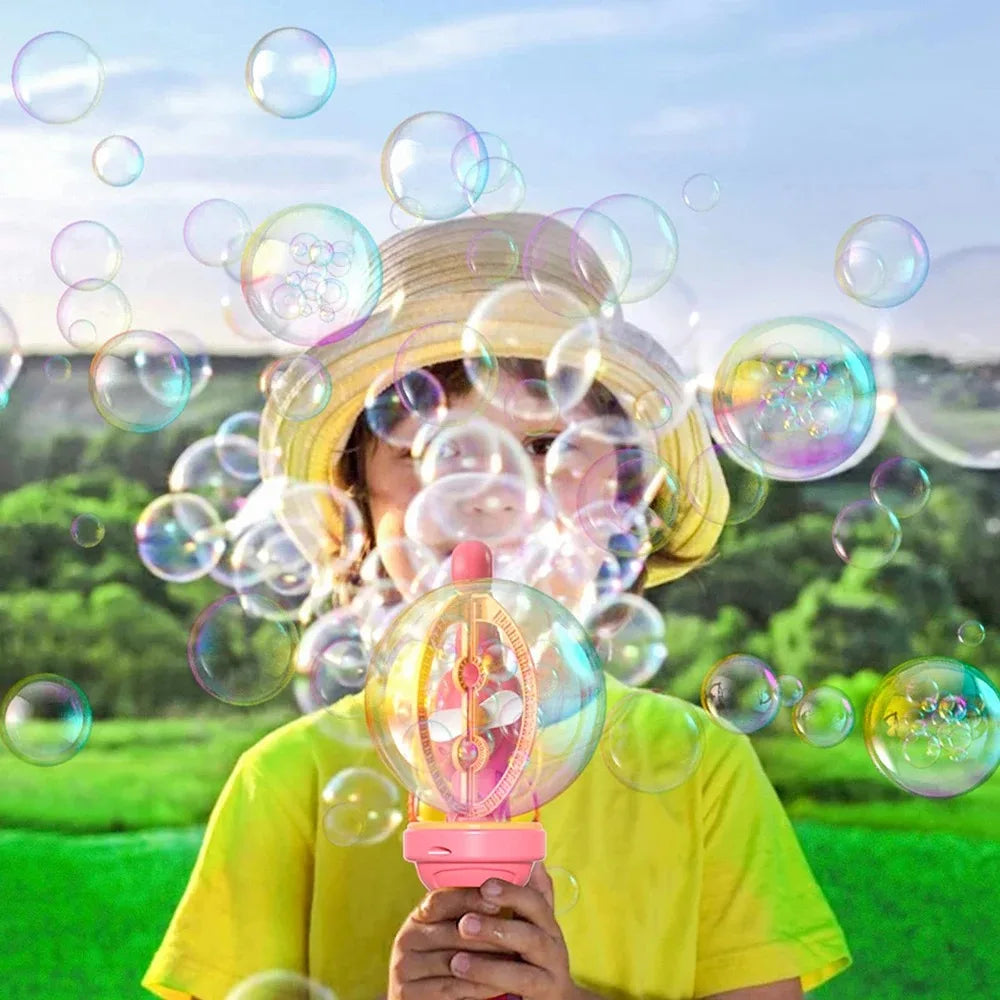 Fully Automatic Bubble Machine Rocket Soap Bubble Gun Pack