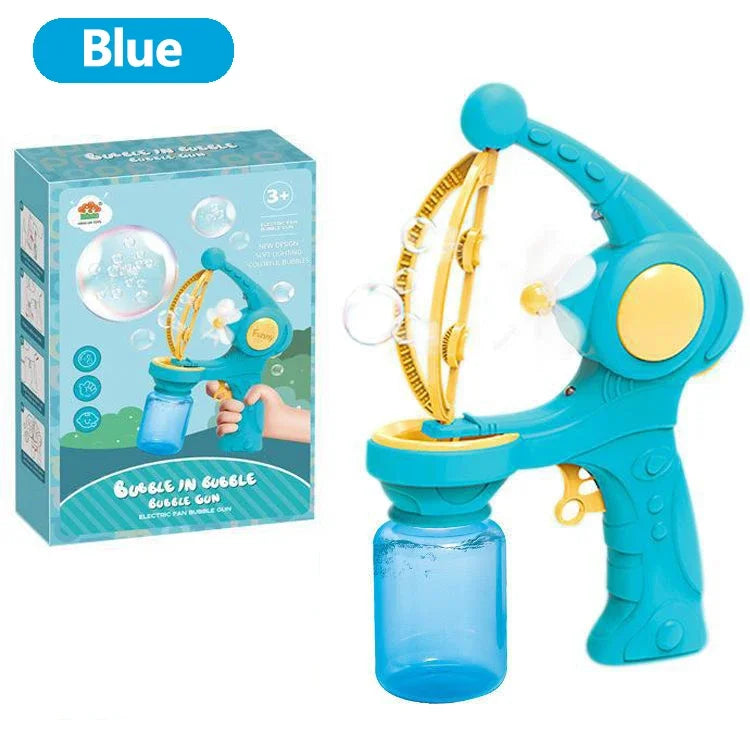 Fully Automatic Bubble Machine Rocket Soap Bubble Gun Pack