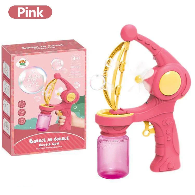 Fully Automatic Bubble Machine Rocket Soap Bubble Gun Pack