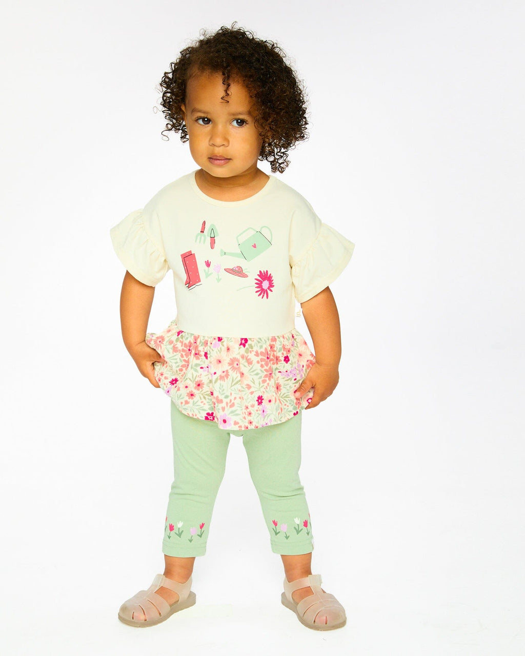 Organic Cotton Jersey Capri Light Khaki Green