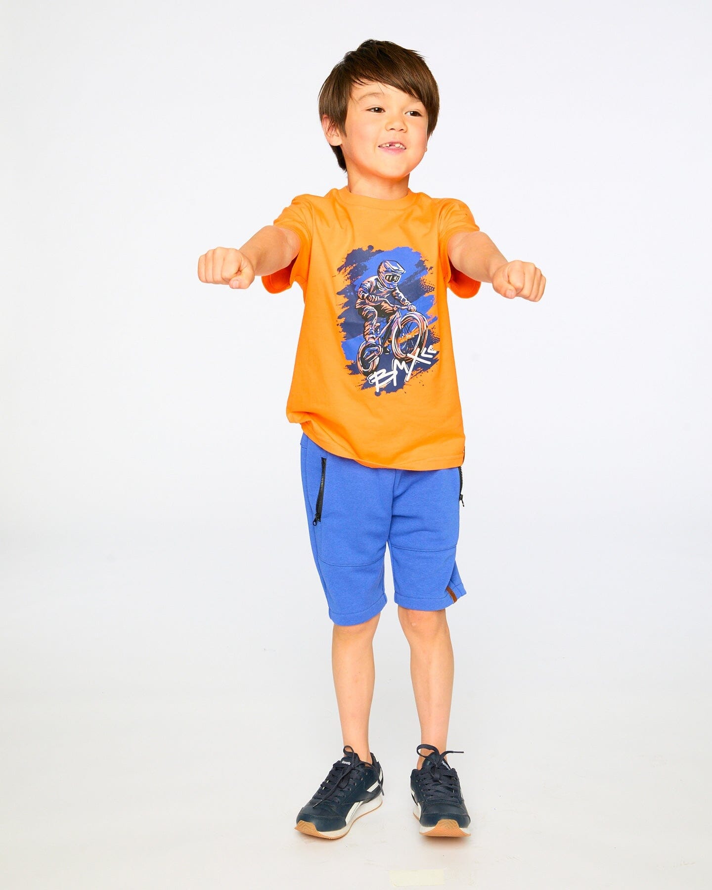 French Terry Shorts With Cross Seams Royal Blue