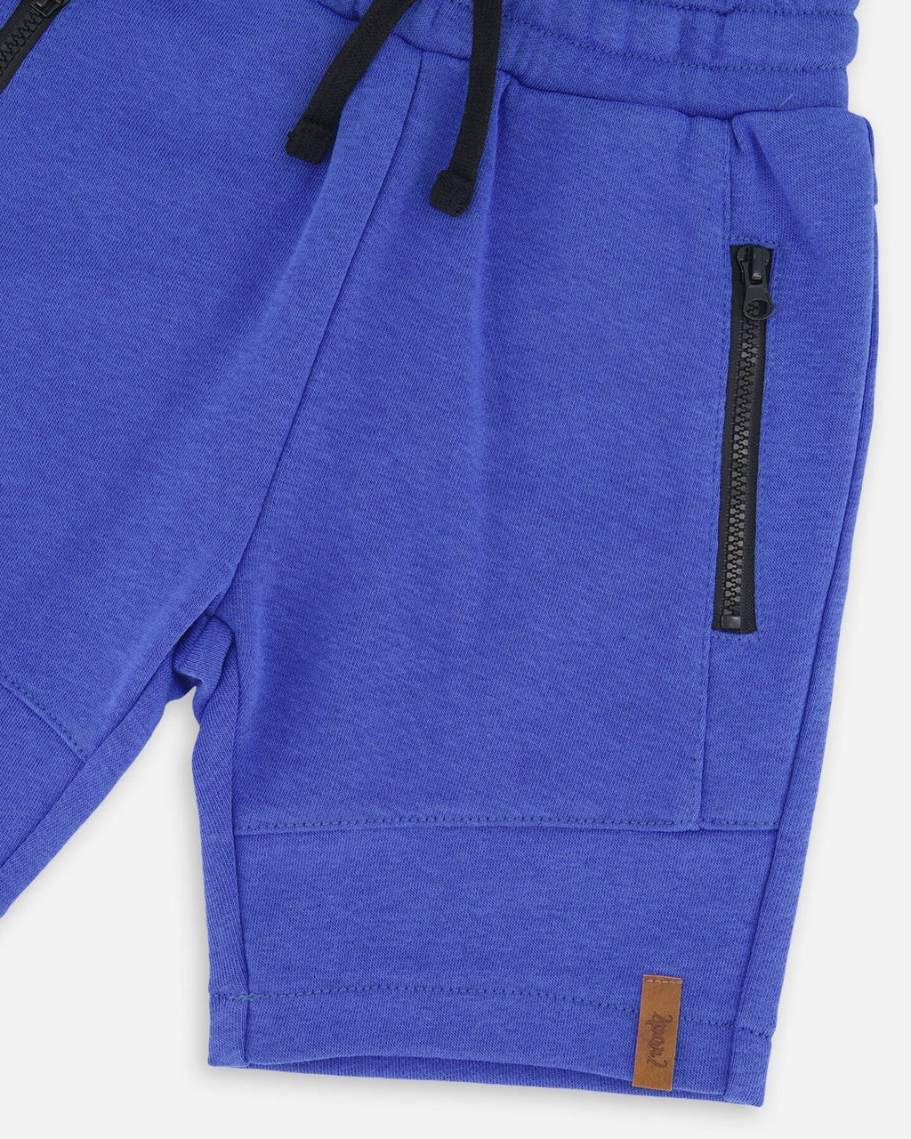 French Terry Shorts With Cross Seams Royal Blue