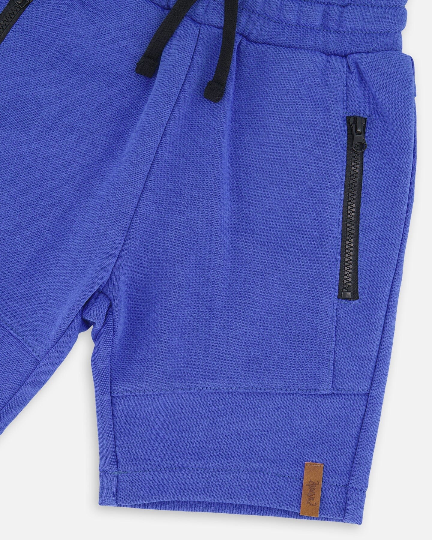 French Terry Shorts With Cross Seams Royal Blue