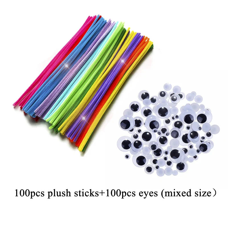 Kids Craft Set: Colorful Pompom Toy