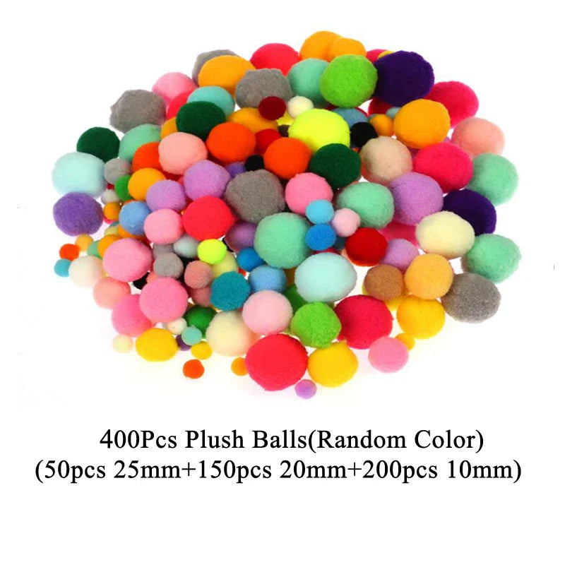 Kids Craft Set: Colorful Pompom Toy