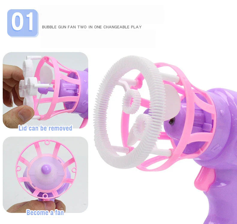 Soap Bubbles Bubble Gun Blowing Machine For Kids Play