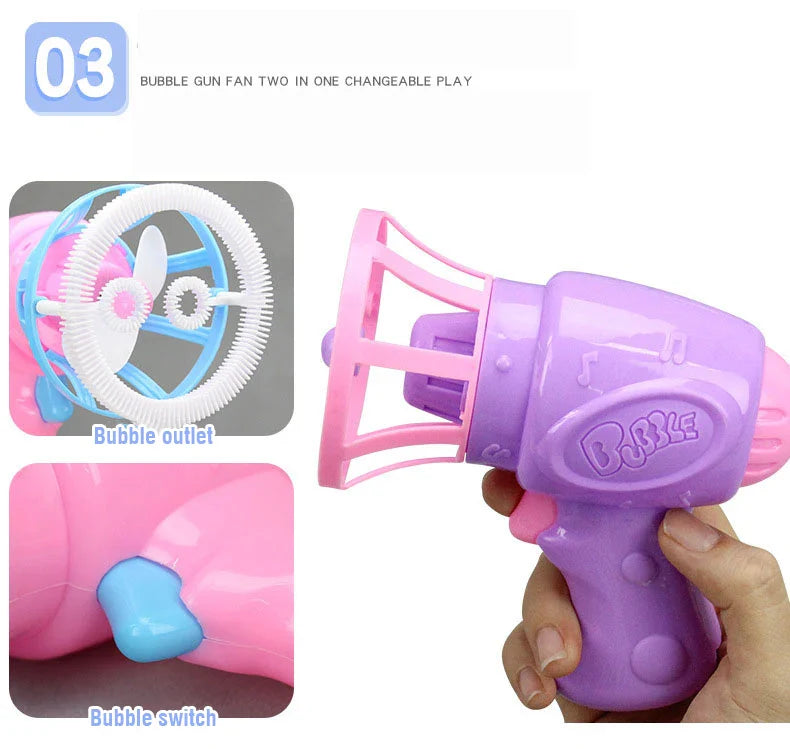 Soap Bubbles Bubble Gun Blowing Machine For Kids Play