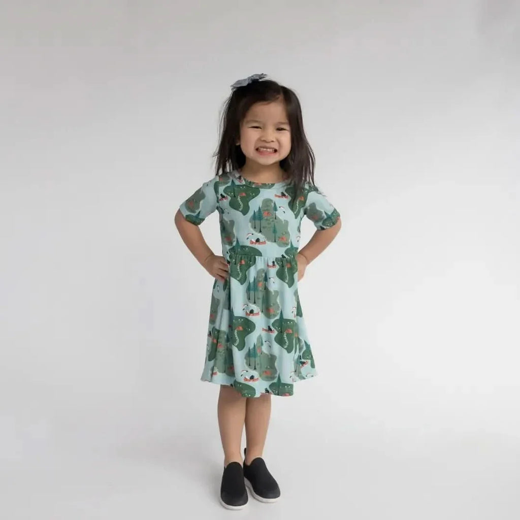 Baby/Kids' Bamboo Daphne Dress | Watercolour Floral