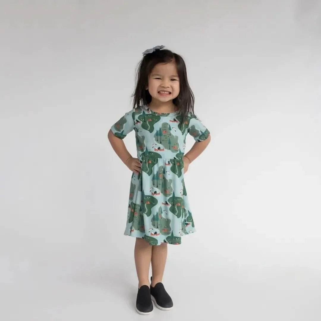 Baby/Kids' Bamboo Daphne Dress | Watercolour Floral