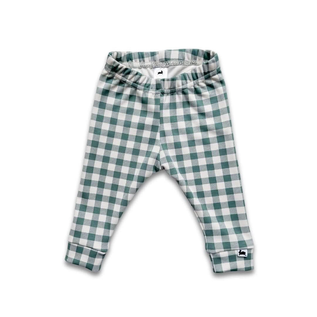 Baby Bamboo Leggings | Eucalyptus Gingham
