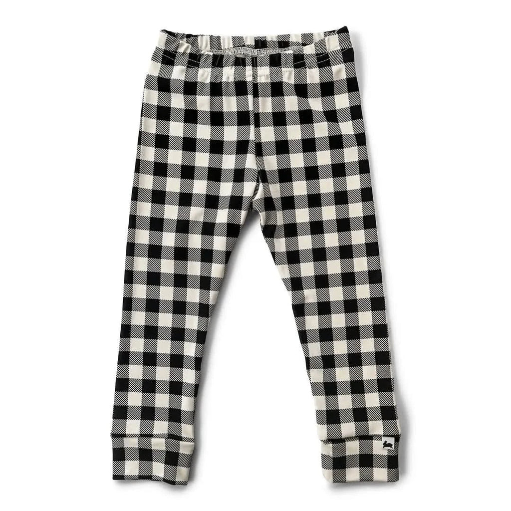 Baby Bamboo Leggings | Bison Plaid