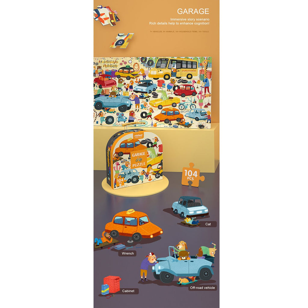 Busy Garage 104pcs Puzzle Gift Box