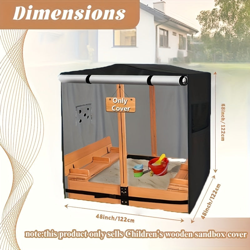 420D Sandbox Cover with Roof and Bench