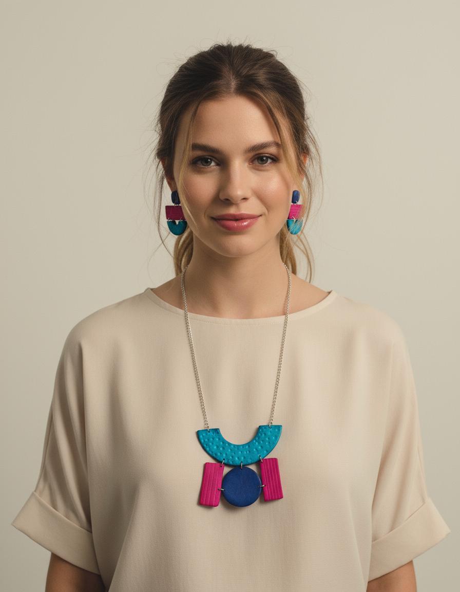 Colorful Statement Geometric Jewelry Set