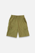 Kids' Bamboo Cargo Shorts | Moss-0