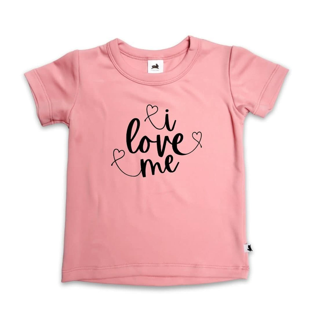 Baby/Kids Graphic Bamboo T-Shirt | "I Love Me" | Rose
