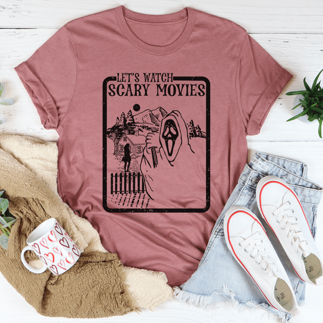 Let's Watch Scary Movies Tee-1