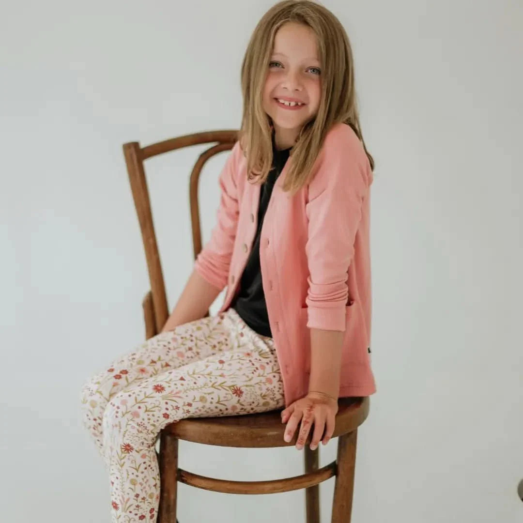 Youth Bamboo Cardigan | Rose
