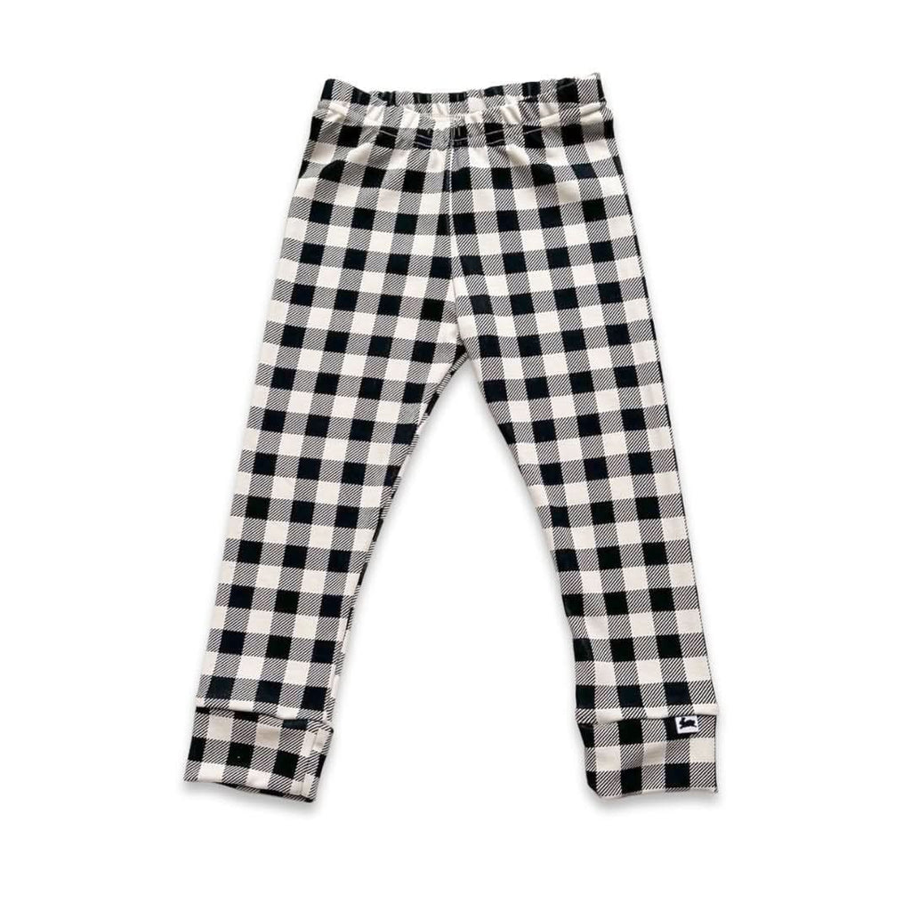 Youth Bamboo Leggings | Bison Plaid